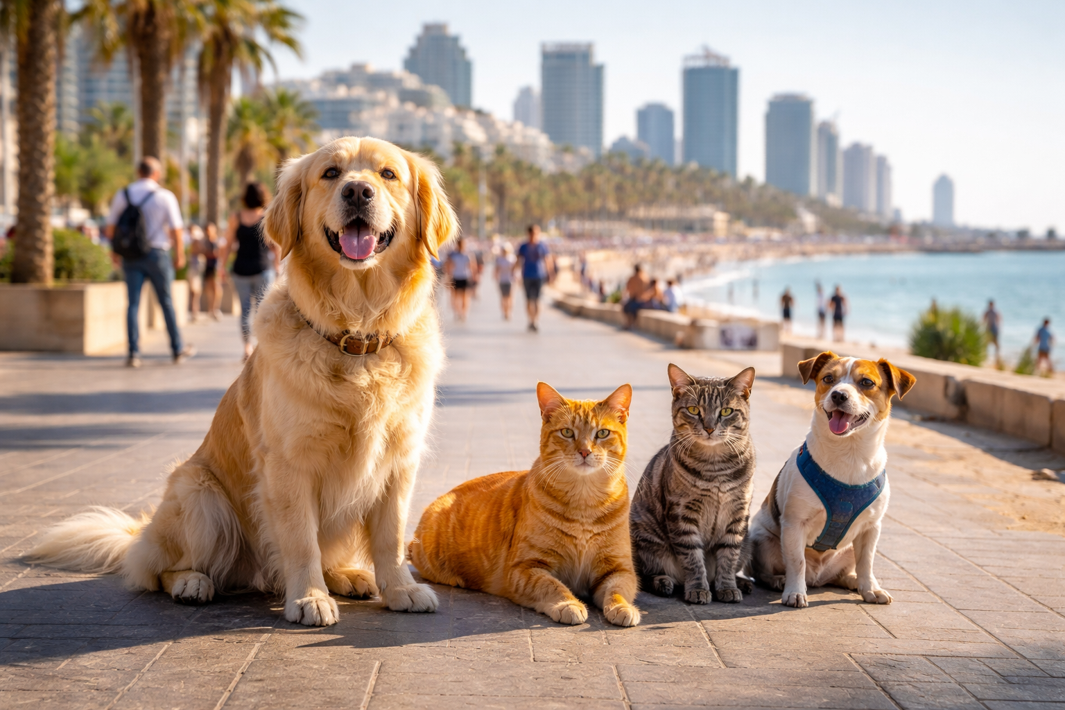 כלבים וחתולים בתל אביב: חברים פרוותיים בעיר הגדולה