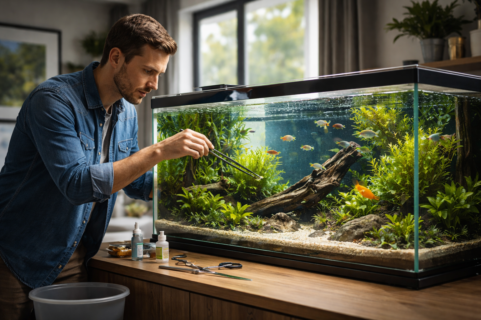 אקווריום שמתוכנן נכון: בניית מערכת מאוזנת לדגים בריאים