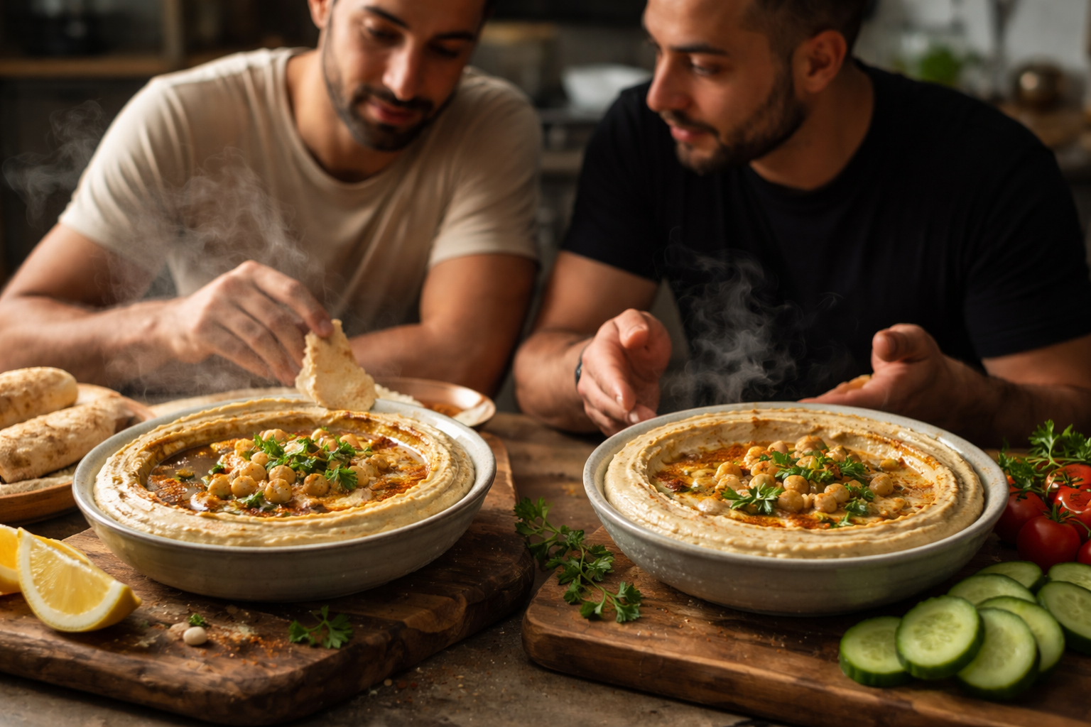 חומוס חם מנצח! טעים, ריחני ומחמם את הנשמה.