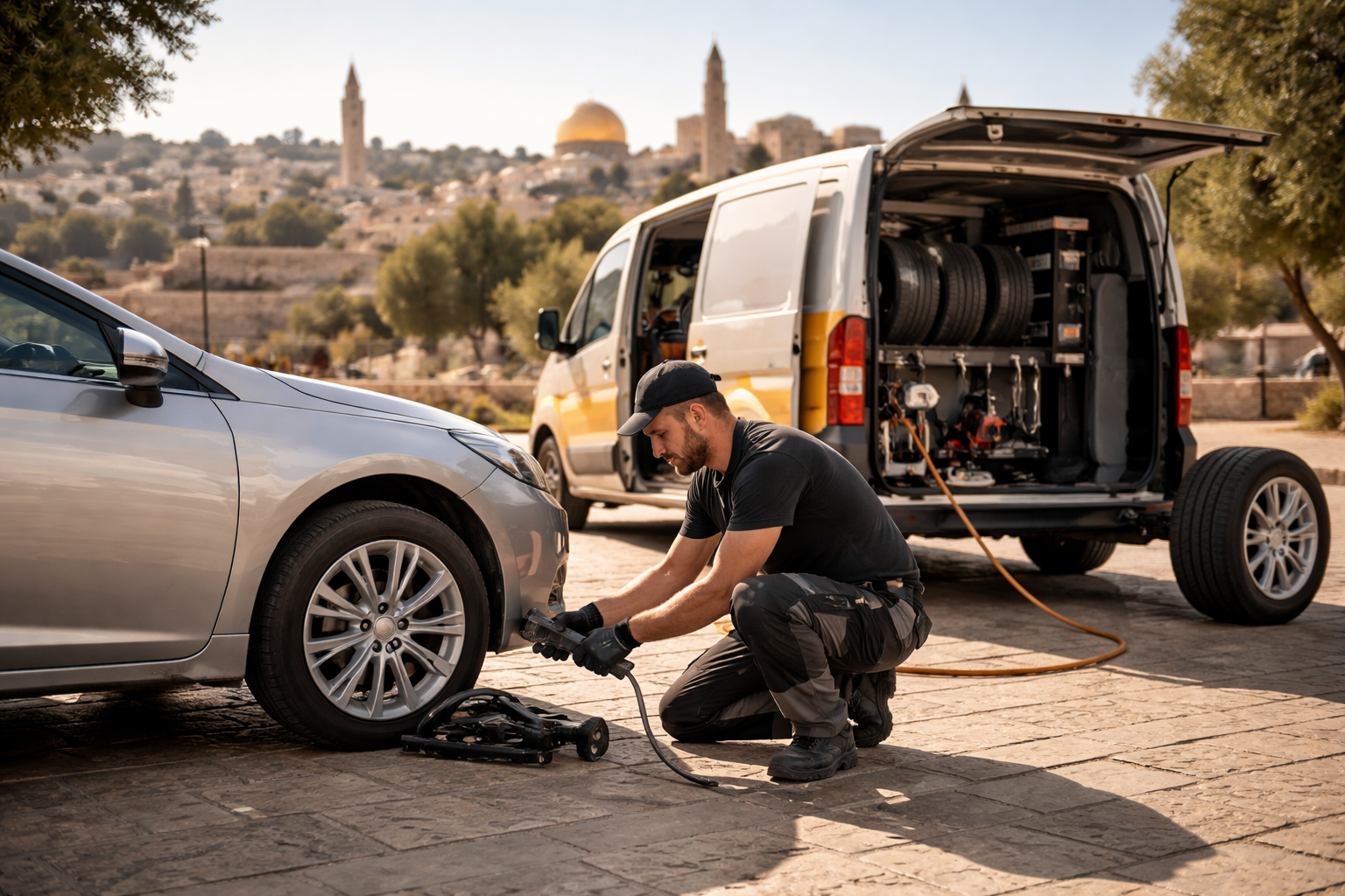פנצ'ריה ניידת בירושלים: שירות מהיר עד הרכב שלך, בכל מקום ובכל זמן!